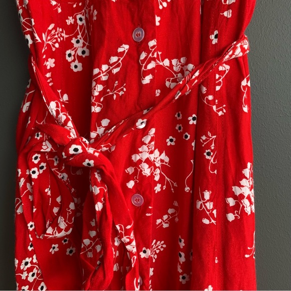 Rue Stiic Red Floral Dress Size 8 - Picture 5 of 6